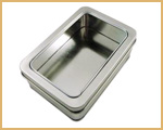 TH003-Rectangle Shaped Tin Box w/Full Window